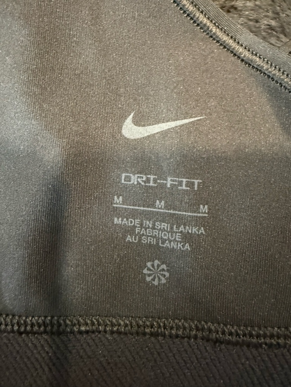 Nike Dri-Fit Sports Bra Black Medium Support Racerback Athletic M - Picture 4 of 4